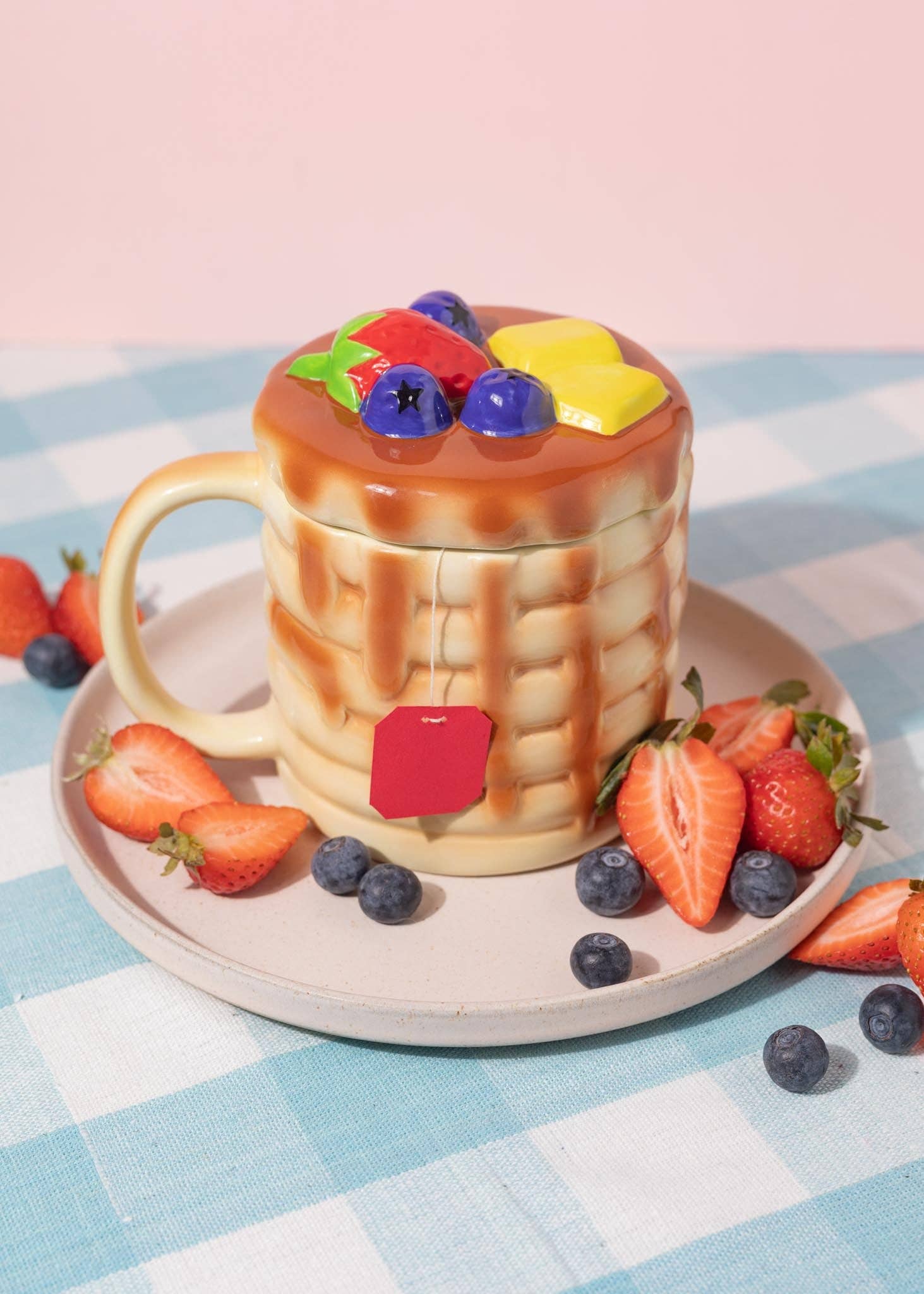 Pancake Mug w/Lid