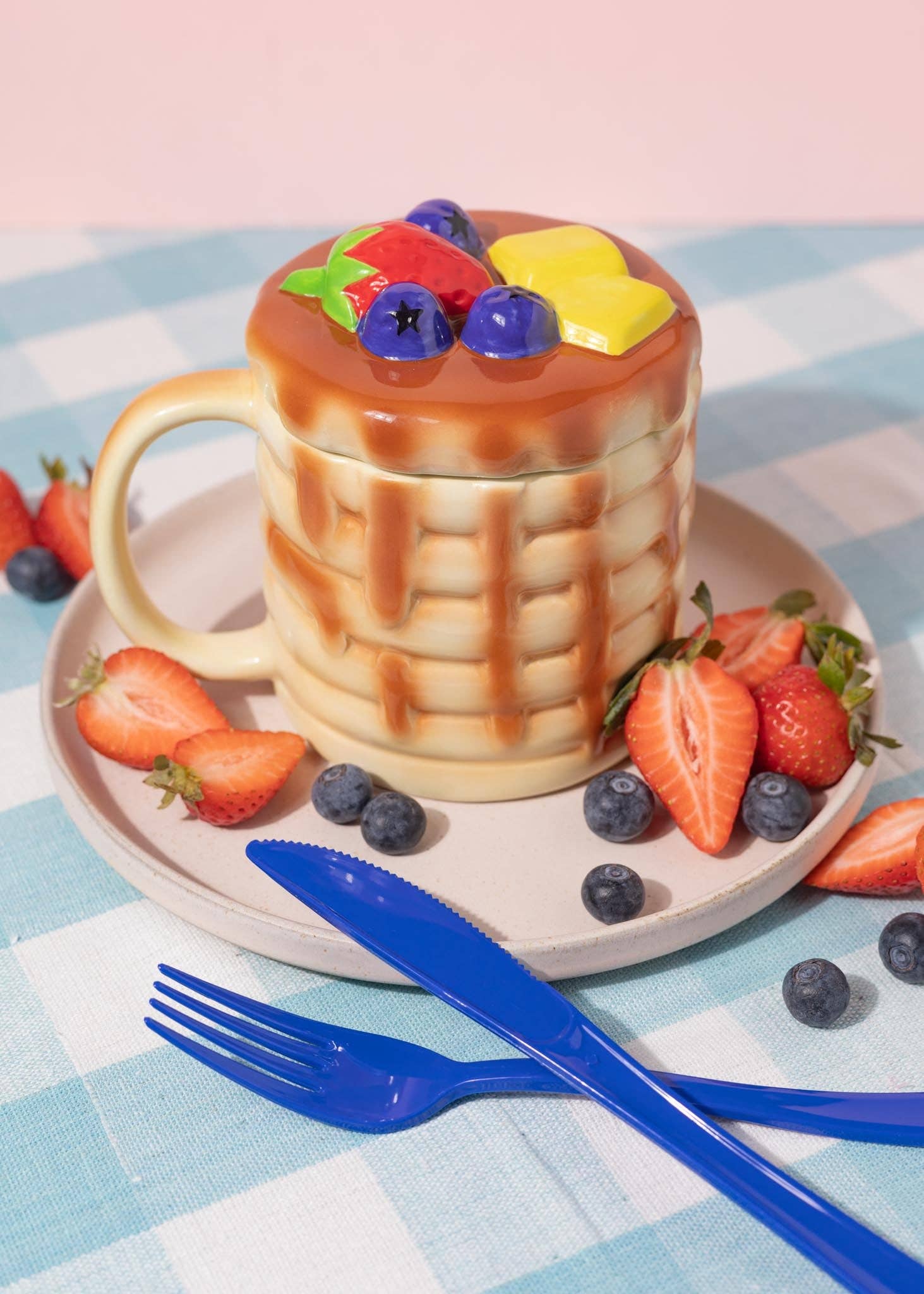 Pancake Mug w/Lid