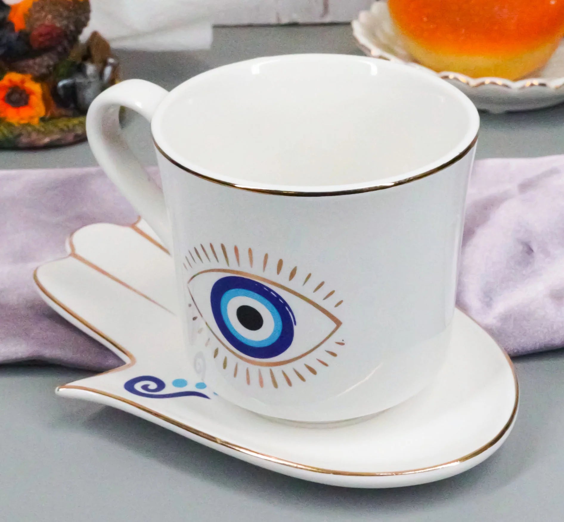 All Seeing Eye Cup and Saucer Plate