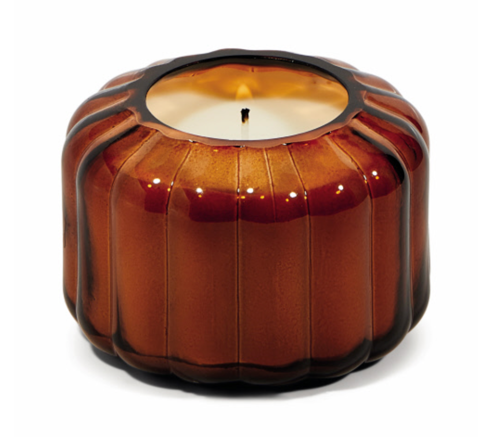 Ripple Amber Glass Candle