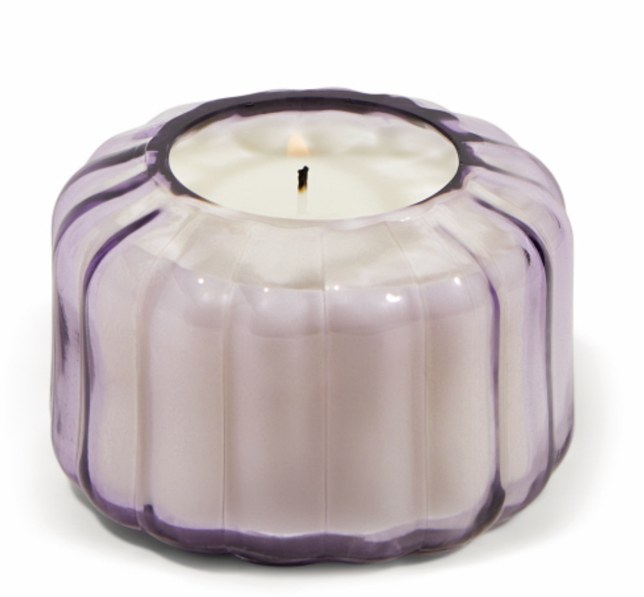 Ripple Lavender Glass Candle