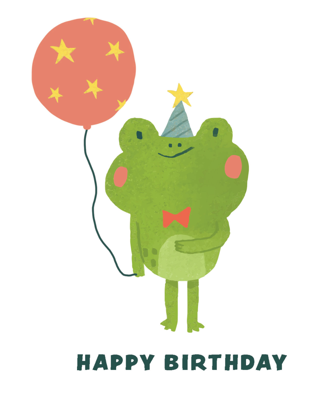 Happy Birthday Frog Greeting Card