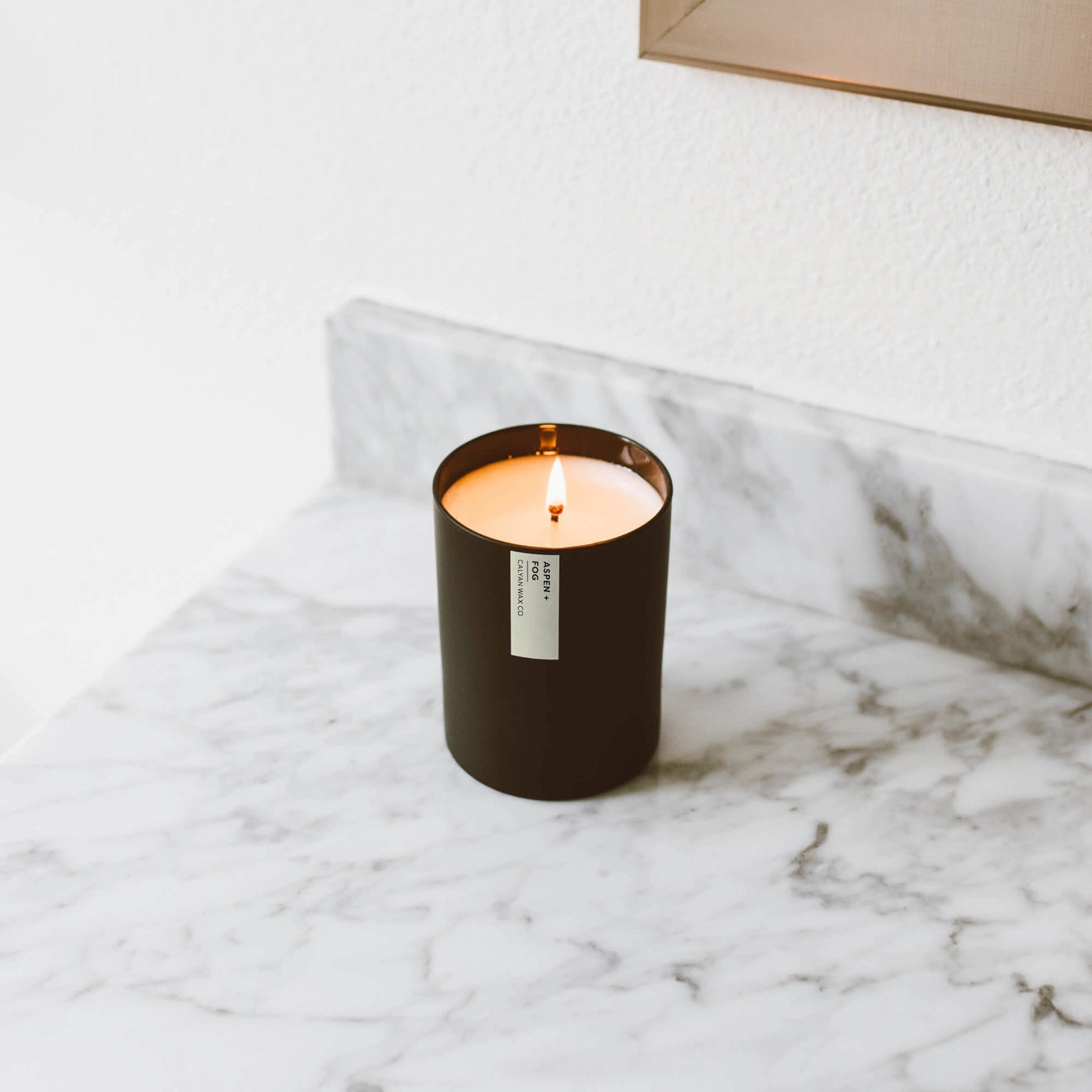 Aspen + Fog - Matte Black Tumbler Soy Candle