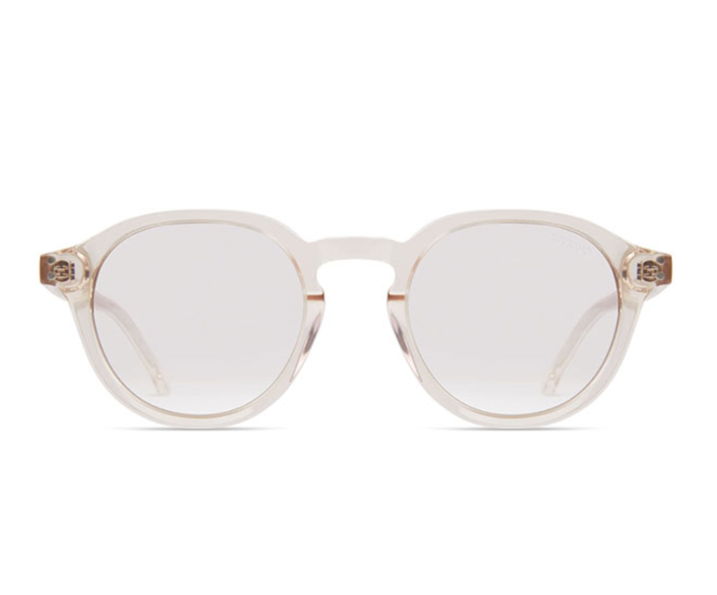 Damien Nude Clear Frame Rose Gradient Mirror Lens