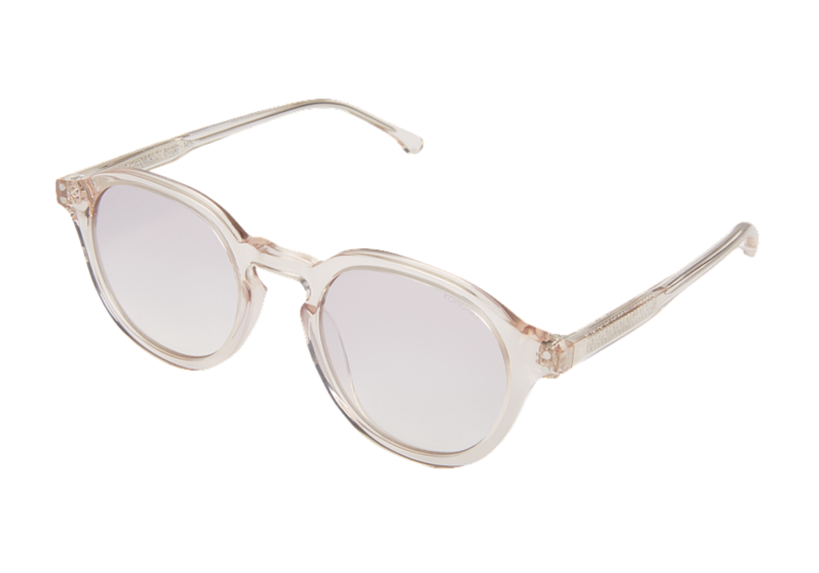 Damien Nude Clear Frame Rose Gradient Mirror Lens