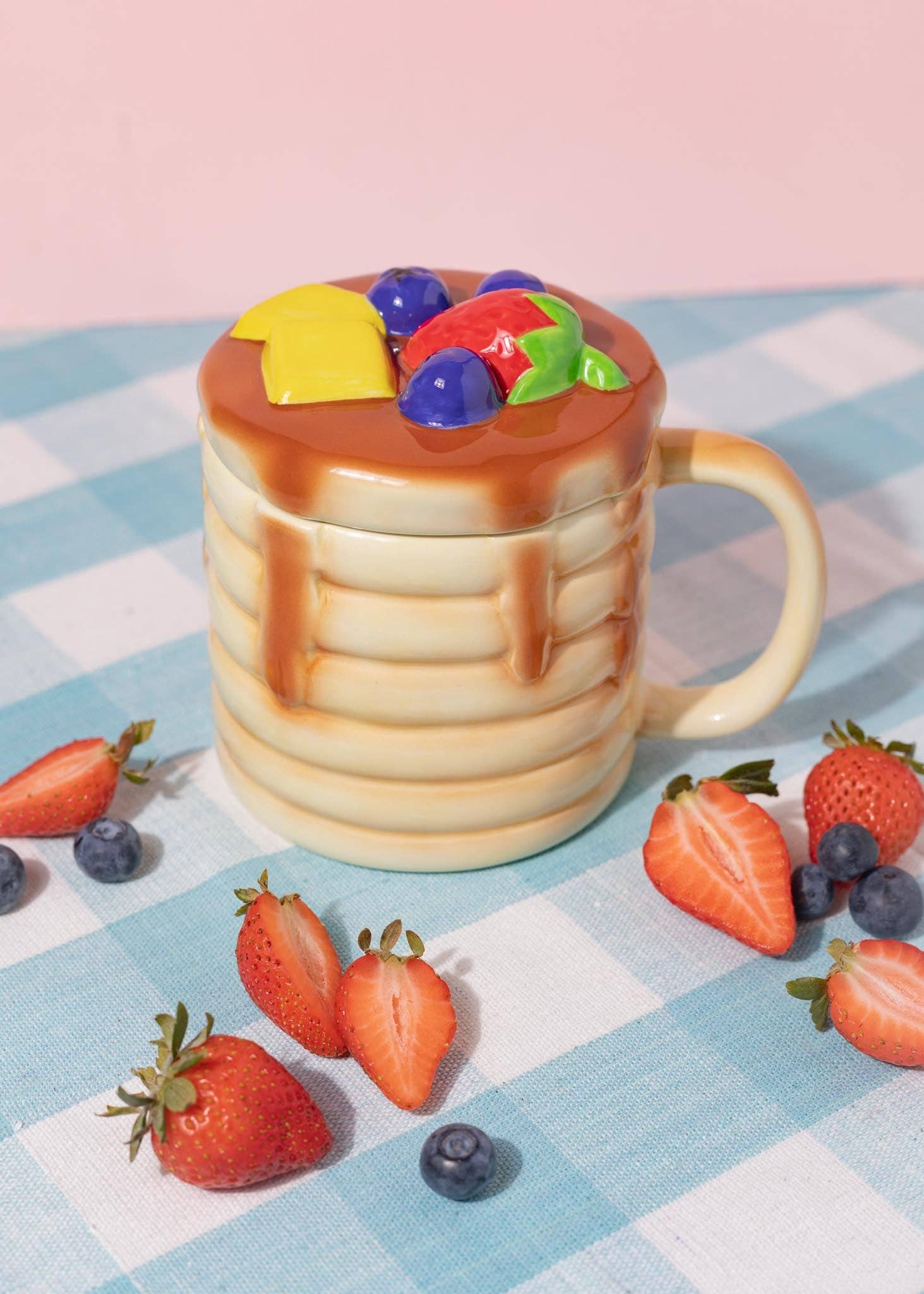 Pancake Mug w/Lid