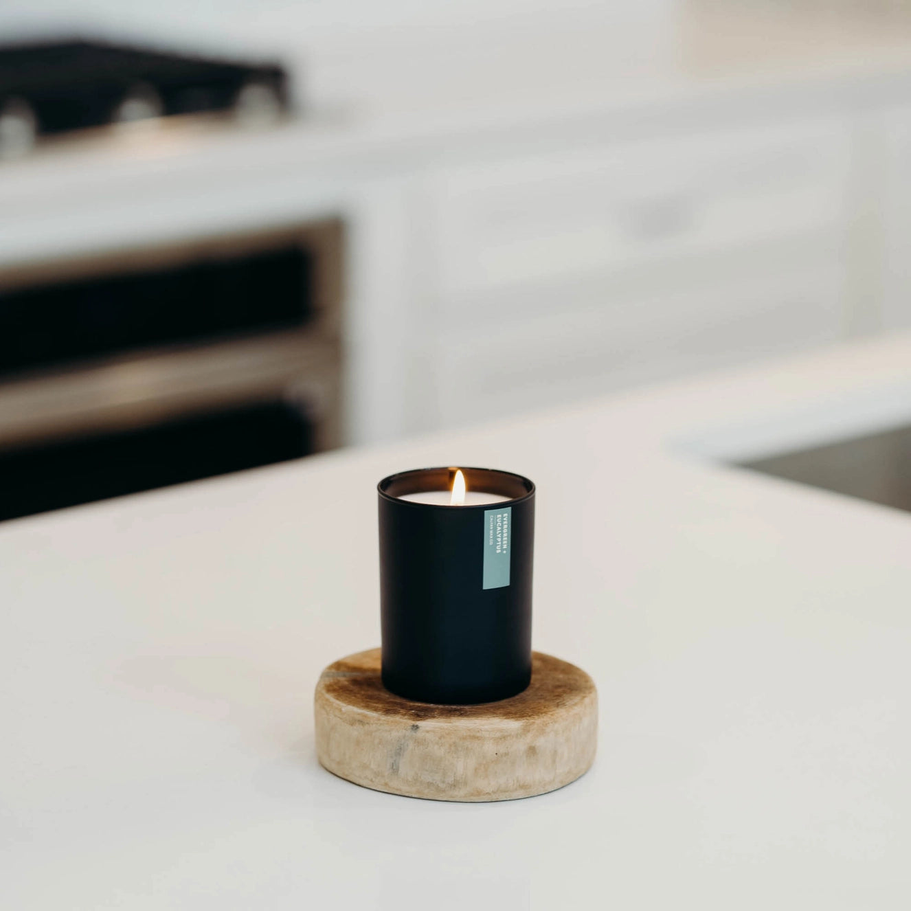 Evergreen + Eucalyptus - Matte Black Tumbler Soy Candle