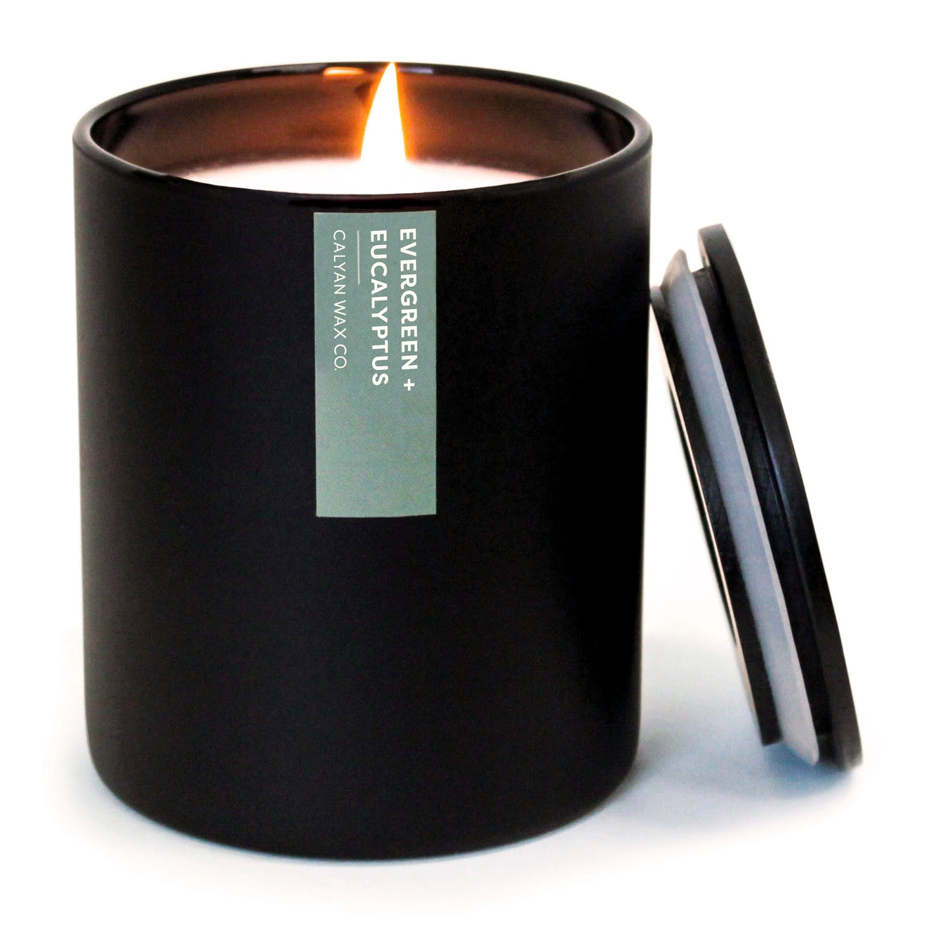 Evergreen + Eucalyptus - Matte Black Tumbler Soy Candle