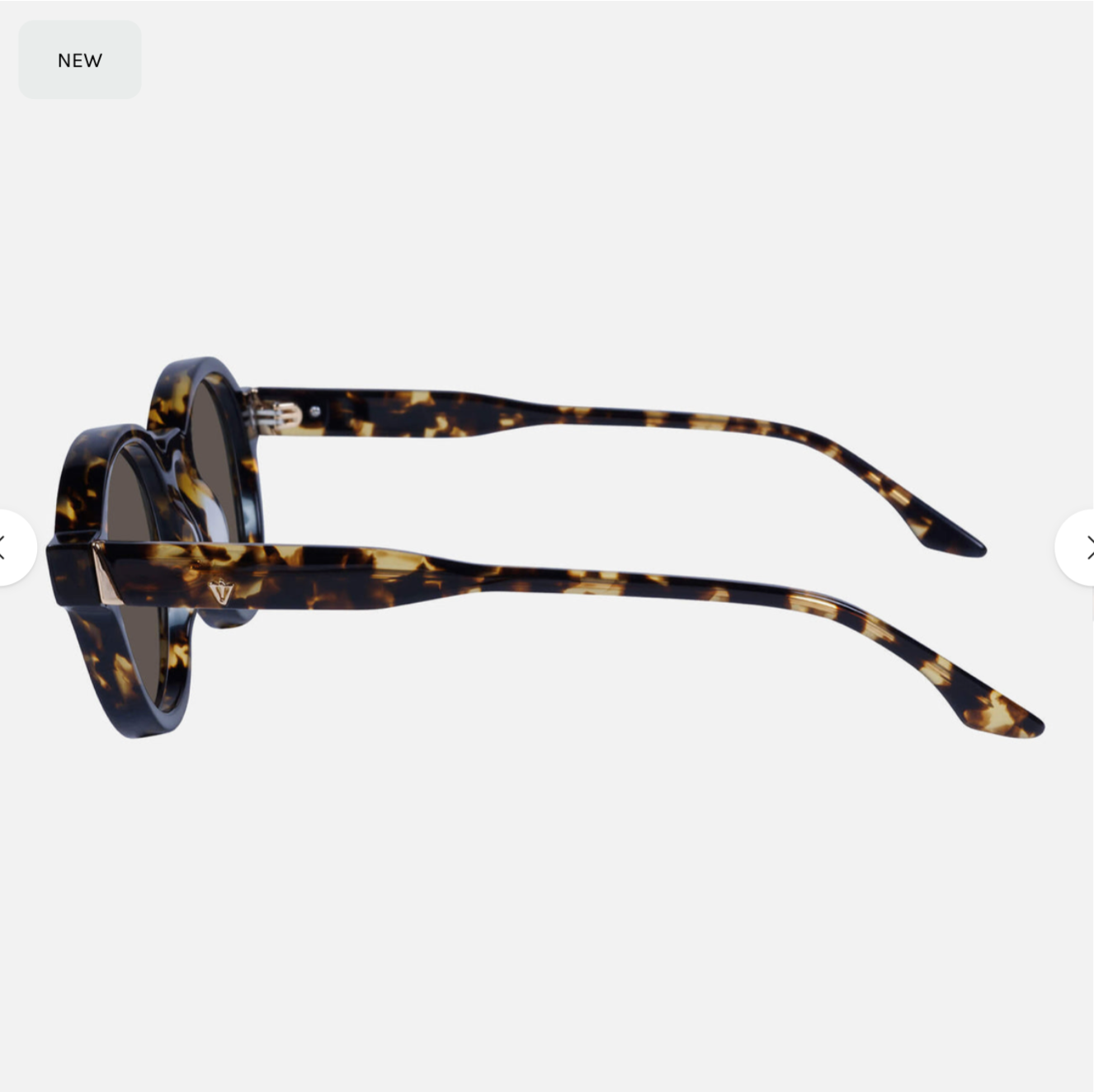 Motel Clear Tort w 24k Gold Metal/Brown Lens