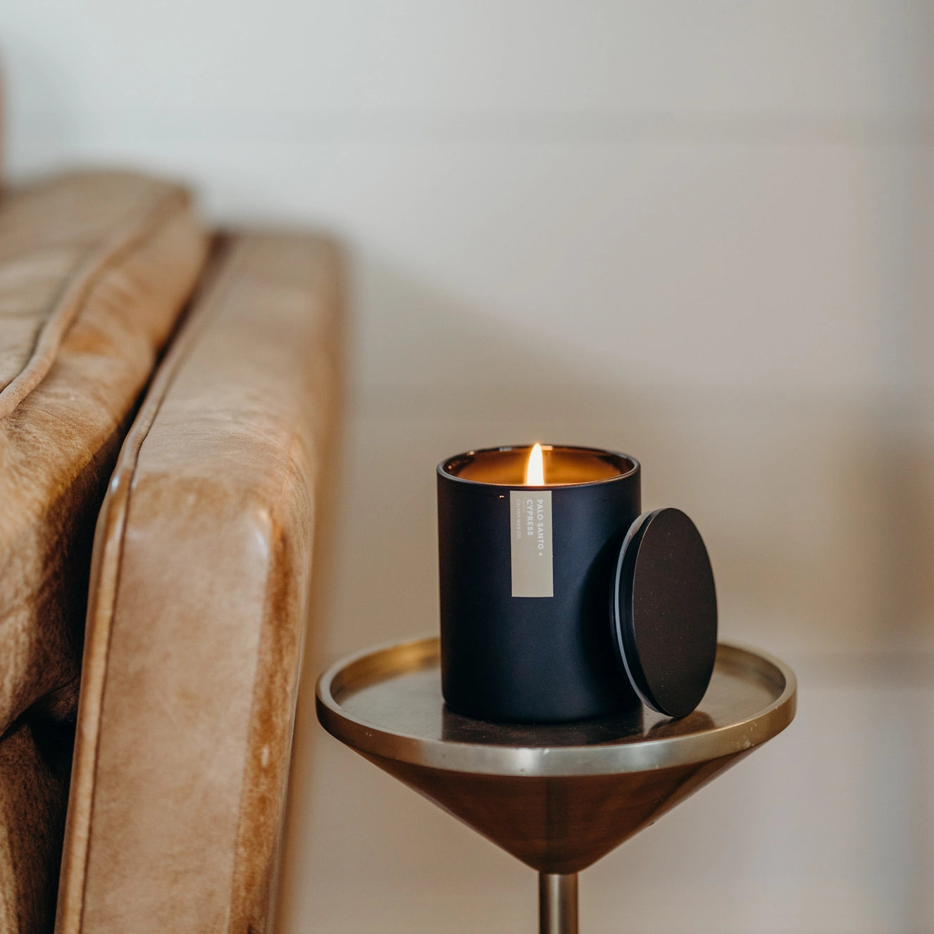 Palo Santo + Cypress - Matte Black Tumbler Soy Candle