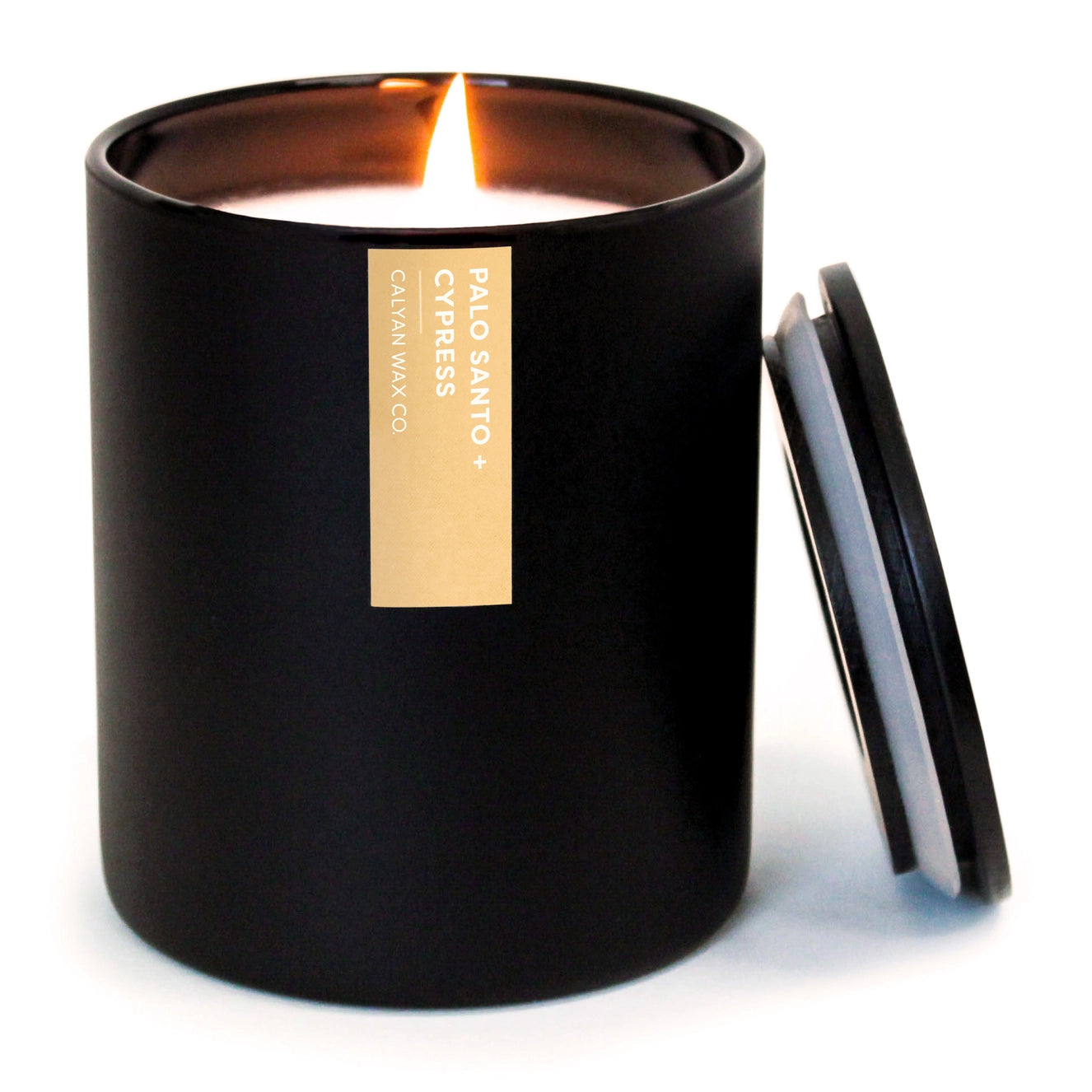 Palo Santo + Cypress - Matte Black Tumbler Soy Candle