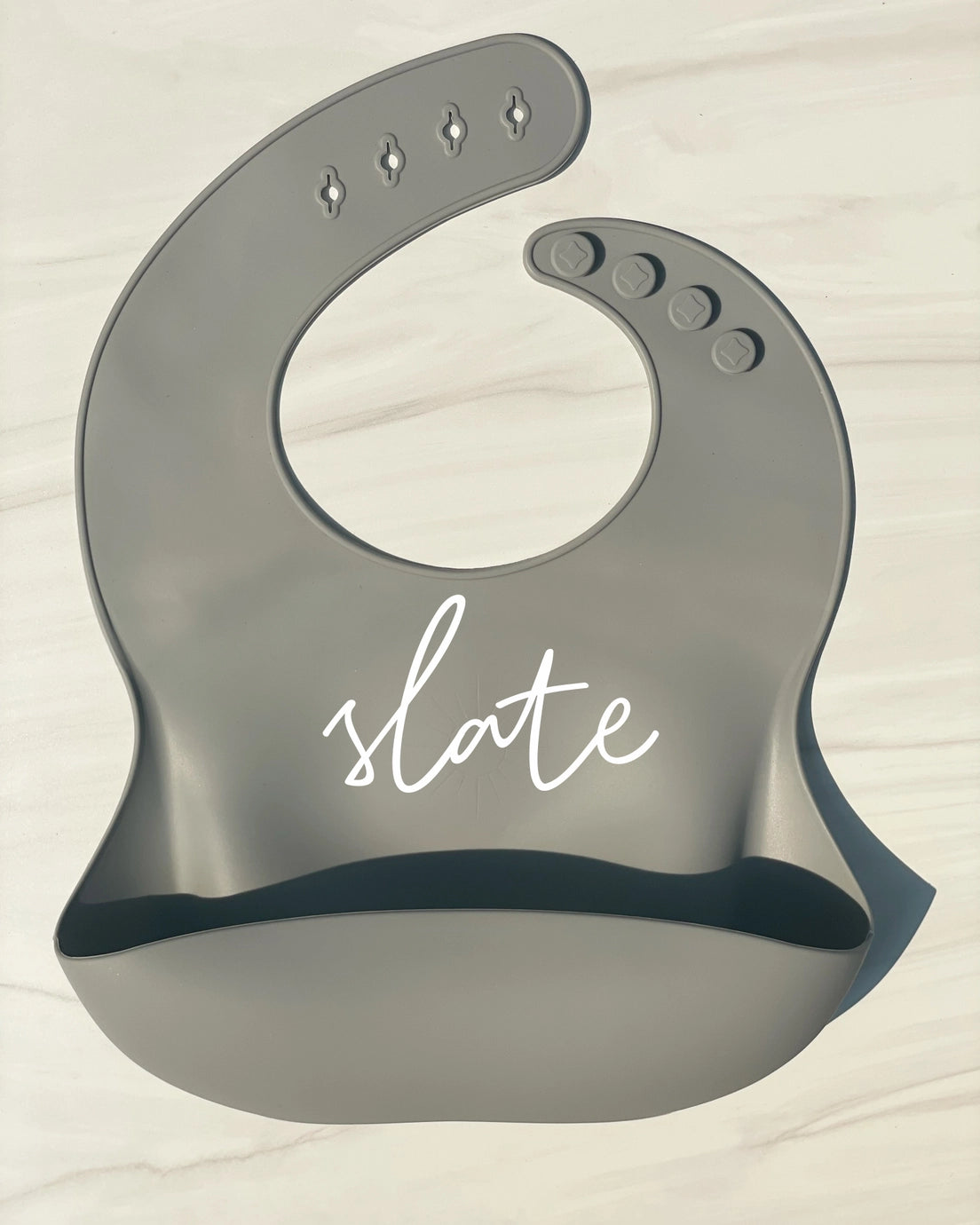 Silicone Bib - Slate