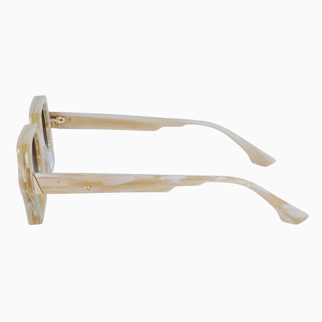 Liberty Travertine w Gold Metal/Brown Gradient Lens