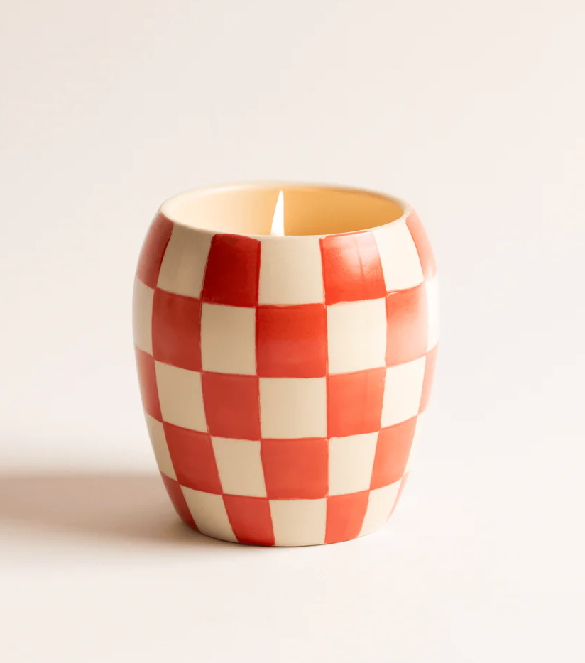 Checkmate Candle in Hand-Painted Vessel