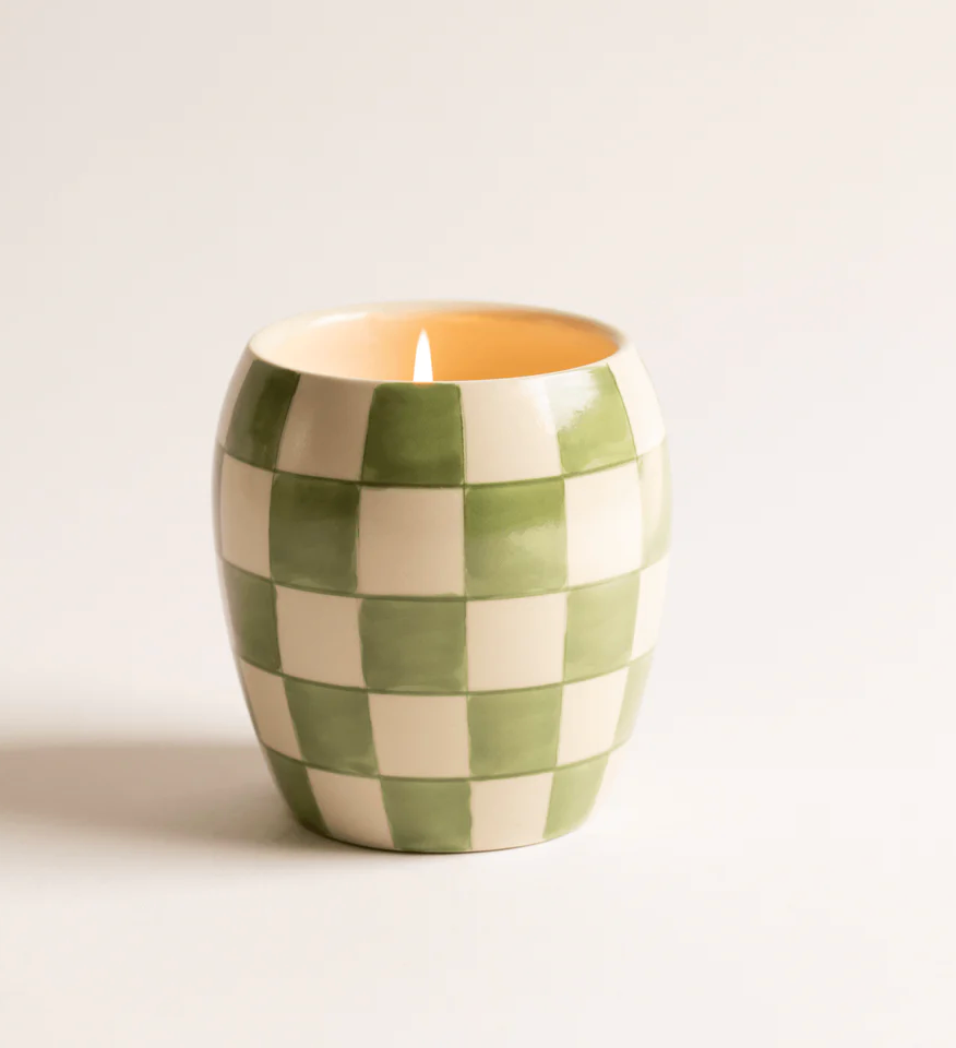 Checkmate Candle in Hand-Painted Vessel