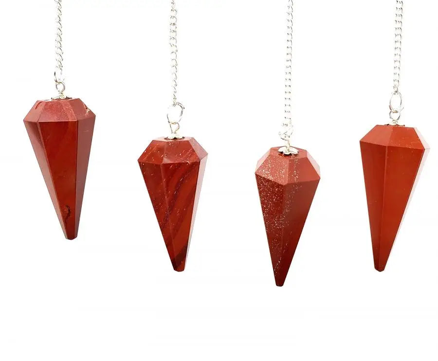 Red Jasper Pendulum with Chain